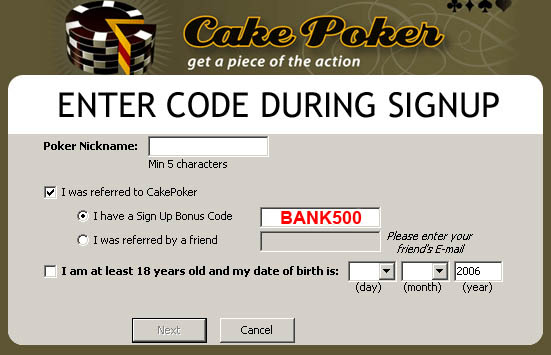 Cake Poker Lobby