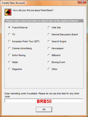 Pokerstars Marketing Code