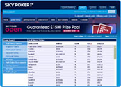 Sky Poker Lobby